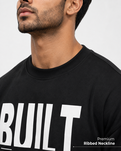 BUILT DIFFERENT OVERSIZED T-SHIRT – BLACK