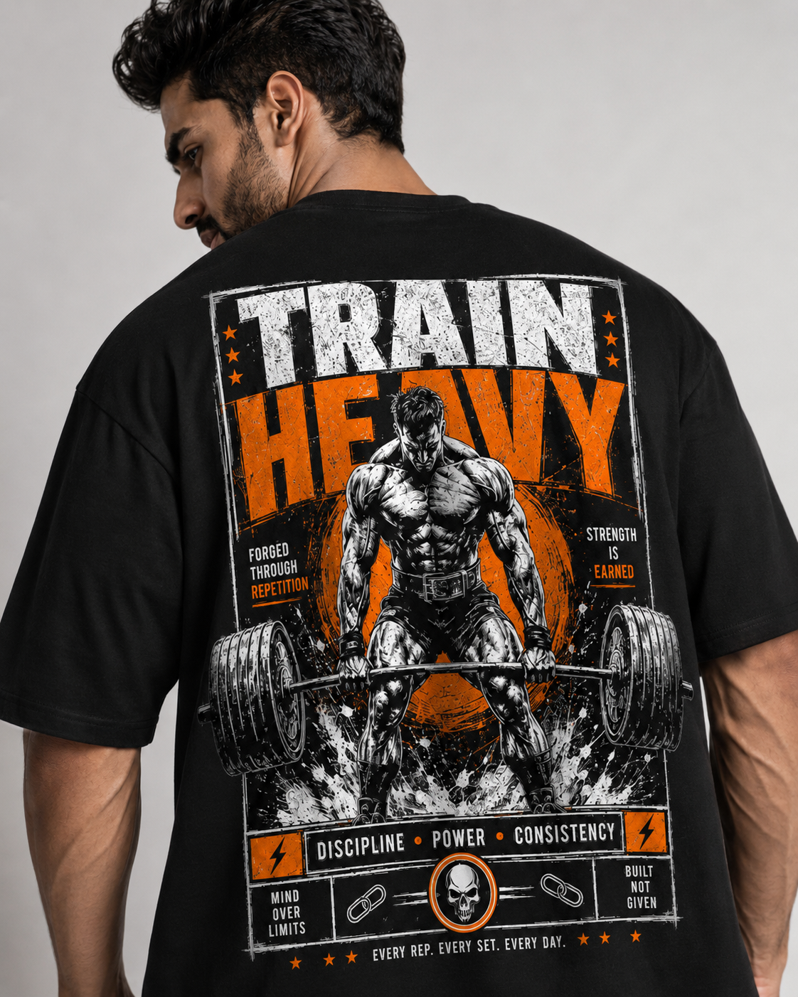 TRAIN HEAVY OVERSIZED T-SHIRT – BLACK