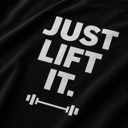 JUST LIFT IT REGULAR FIT T-SHIRT – BLACK