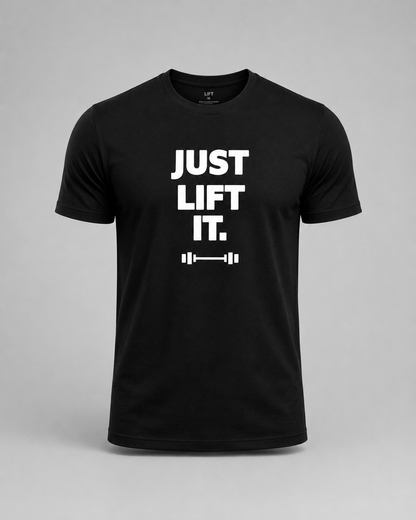 JUST LIFT IT REGULAR FIT T-SHIRT – BLACK
