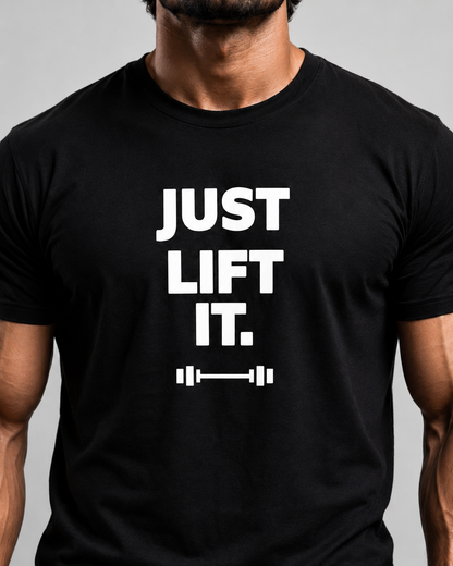 JUST LIFT IT REGULAR FIT T-SHIRT – BLACK