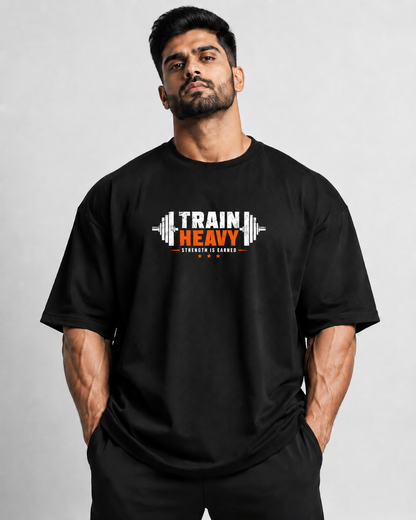 TRAIN HEAVY OVERSIZED T-SHIRT – BLACK