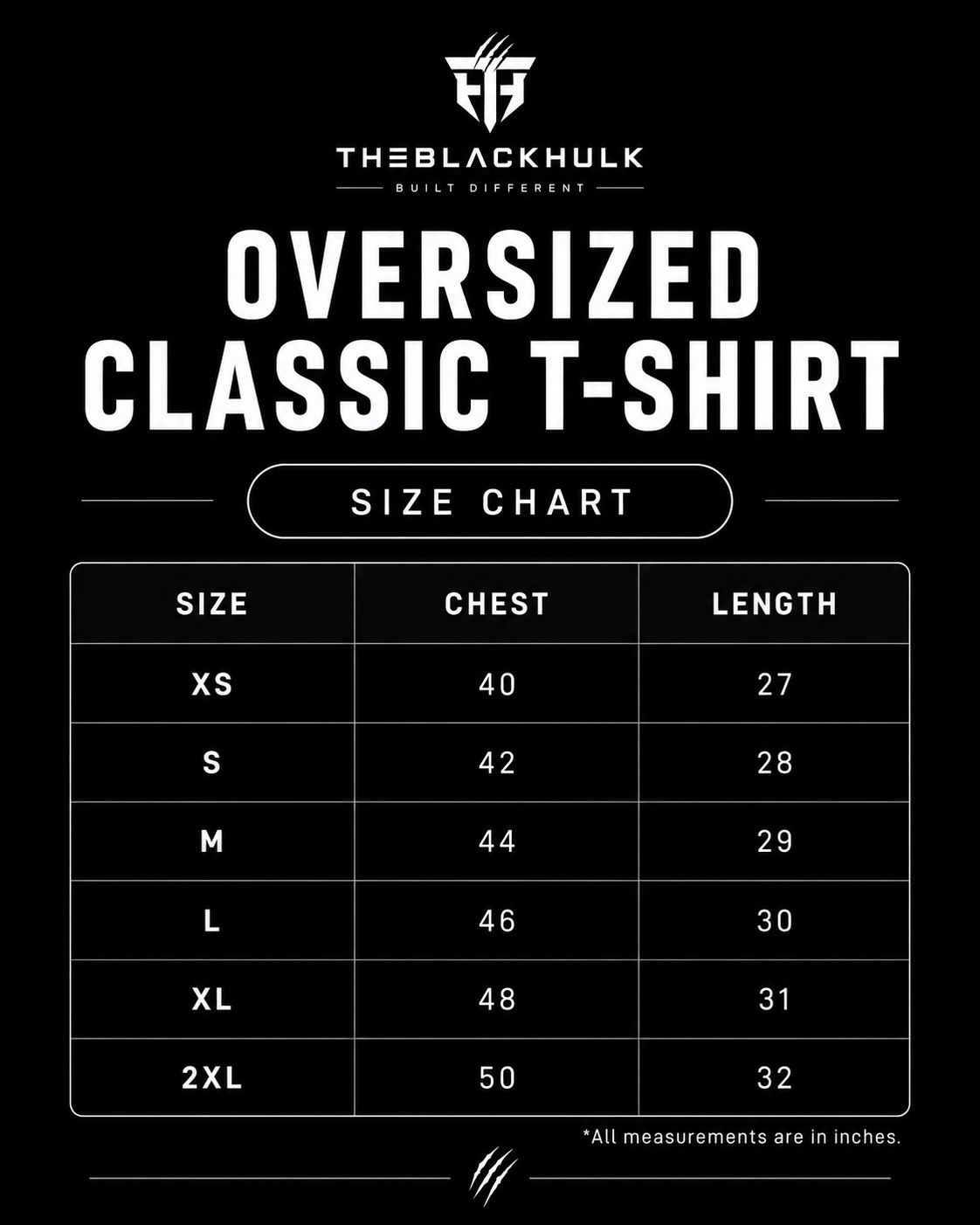 BUILT DIFFERENT OVERSIZED T-SHIRT – BLACK