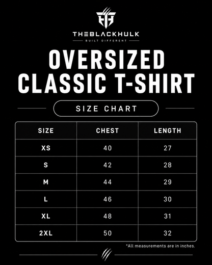 BUILT DIFFERENT OVERSIZED T-SHIRT – BLACK